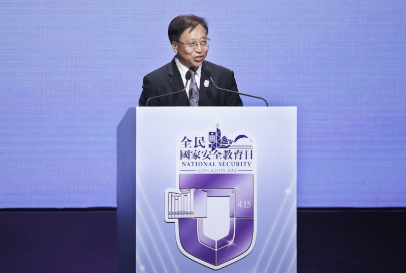 崔建春強調真正的安全是讓自己安全，也讓別人安全，共同應對各種安全挑戰和問題。陳浩元攝 