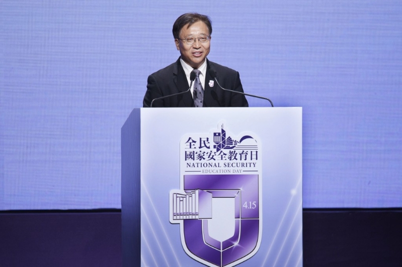 崔建春表示外交部駐港公署將堅決捍衛國家主權和安全。陳浩元攝 